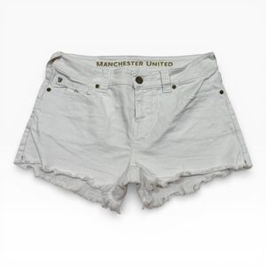 Women's True Religion x Manchester United Edition Keira Shorts White Size 31